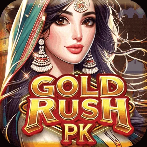 A logo of Gold Rush PK game